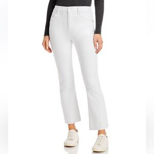 Pistola Lennon Slim Fit High Rise Bootcut Jeans in White